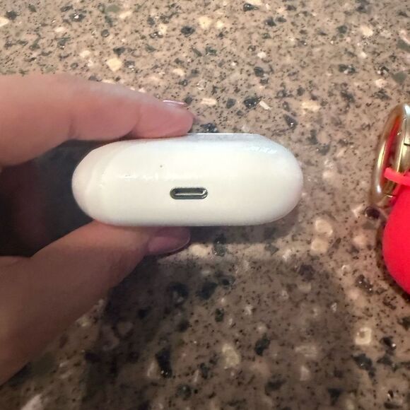 Apple AirPod Pro 1st gen Headphones with Pink Case - Picture 2 of 9